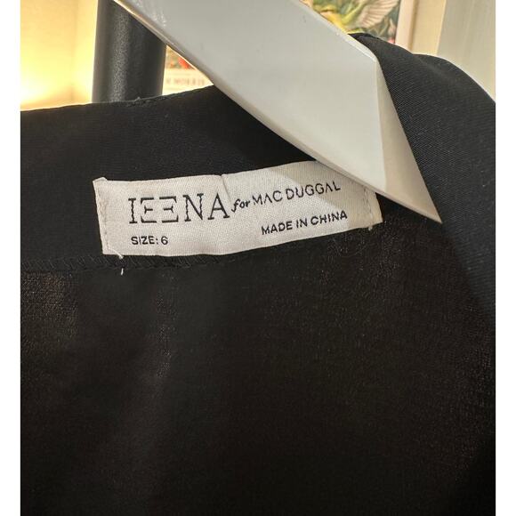 Ieena for Mac Duggal Rhinestone Cutout Sheath Gown Black #2630 Size 6 NWT - Picture 15 of 16